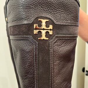 Tory Burch high brown leather boots. Size 8
